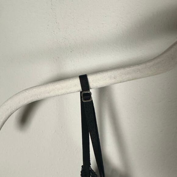 Black Animal Print Semi Sheer Stretchy Mini Slip Dress Women's Medium - Picture 6 of 6